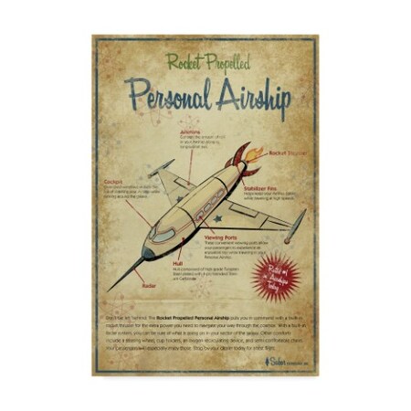 Trademark Fine Art Michael Murdock 'Airship' Canvas Art, 30x47 ALI43554-C3047GG